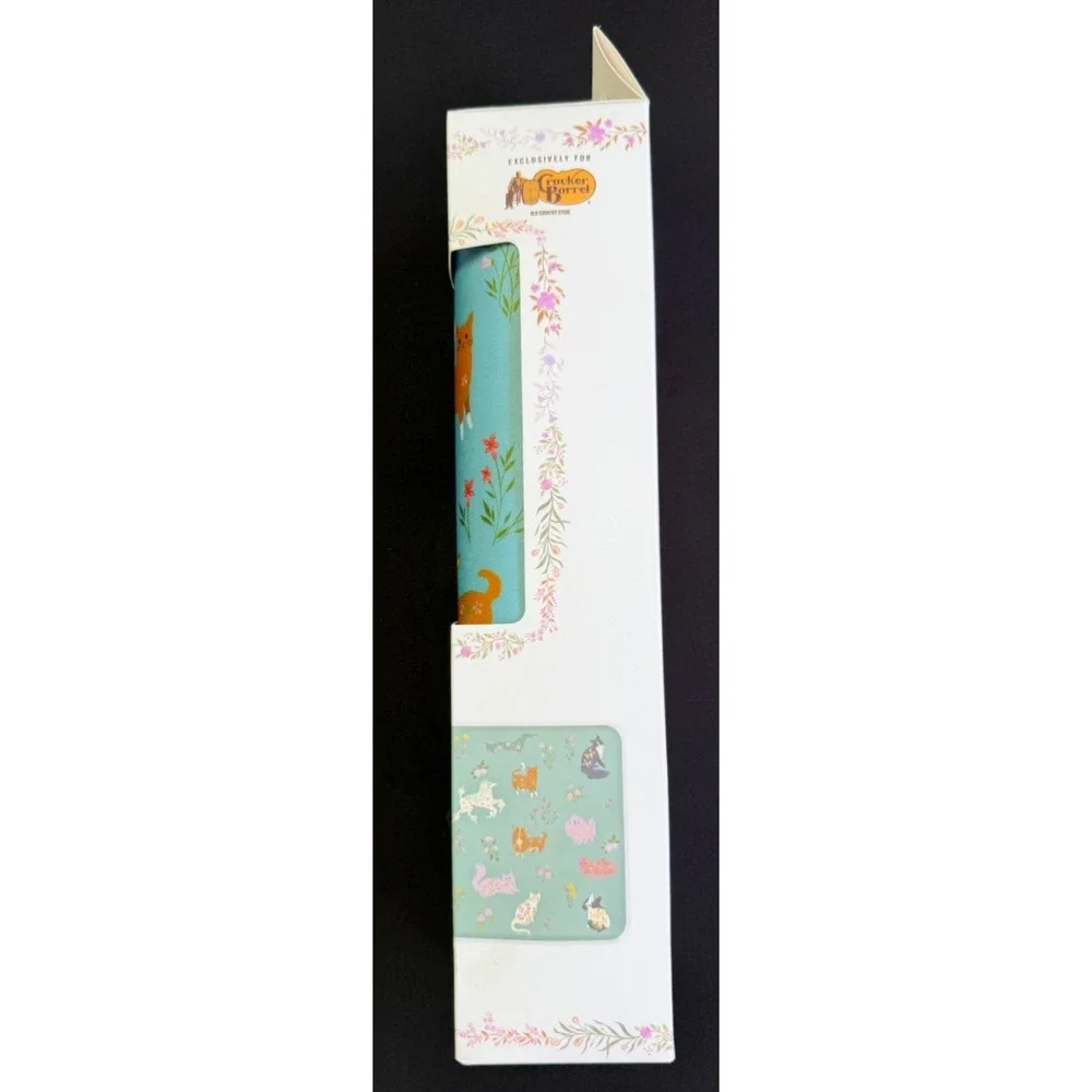 Cracker Barrel Floral Pet XL Desk Mat Non-slip Gaming Mouse Pad Blue Dog Cat NEW